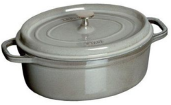 COCOTTE OVALE GRISE 37 CM